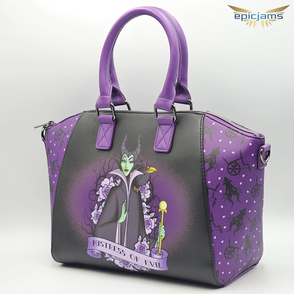 Loungefly Disney Sleeping Beauty Villain Maleficent Mistress Of Evil Satchel Bag - Picture 3 of 6
